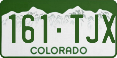 CO license plate 161TJX