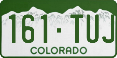 CO license plate 161TUJ