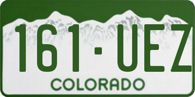 CO license plate 161UEZ