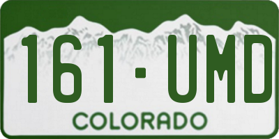CO license plate 161UMD