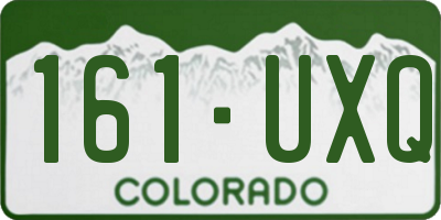 CO license plate 161UXQ