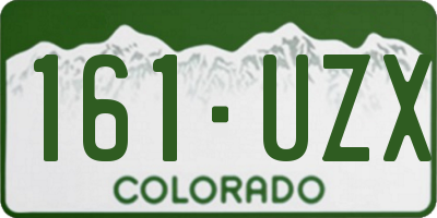 CO license plate 161UZX