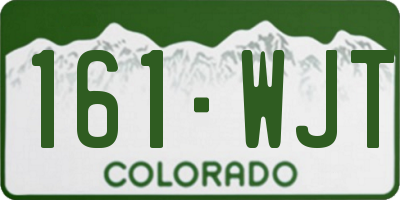 CO license plate 161WJT