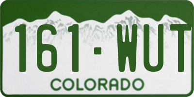 CO license plate 161WUT