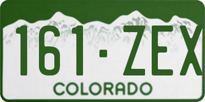 CO license plate 161ZEX