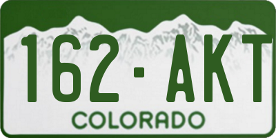 CO license plate 162AKT