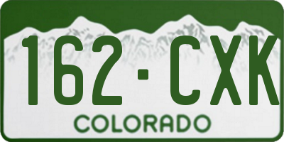 CO license plate 162CXK