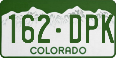CO license plate 162DPK