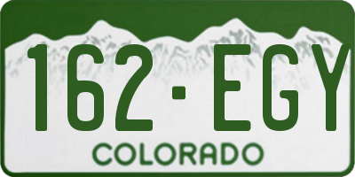 CO license plate 162EGY