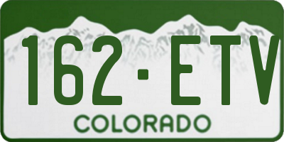 CO license plate 162ETV