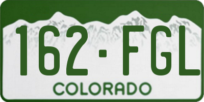 CO license plate 162FGL