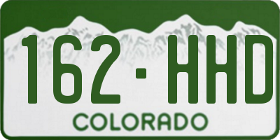 CO license plate 162HHD
