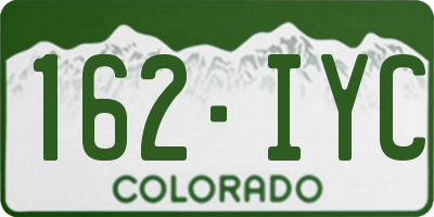 CO license plate 162IYC