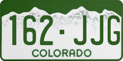 CO license plate 162JJG