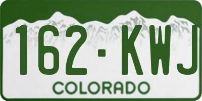 CO license plate 162KWJ