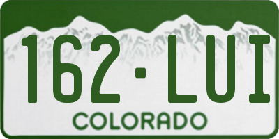 CO license plate 162LUI