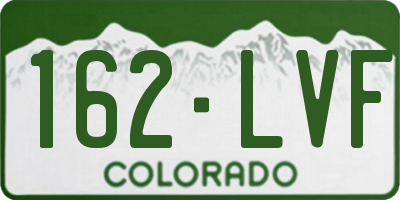CO license plate 162LVF