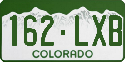 CO license plate 162LXB