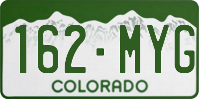 CO license plate 162MYG