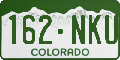 CO license plate 162NKU
