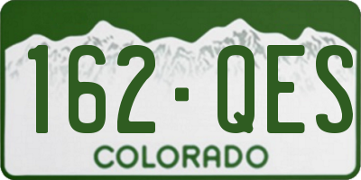 CO license plate 162QES
