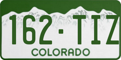 CO license plate 162TIZ