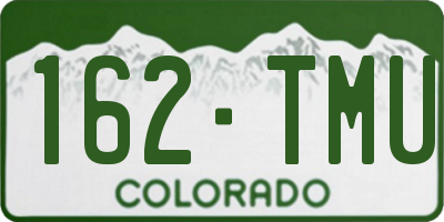 CO license plate 162TMU