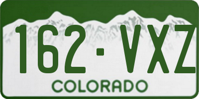 CO license plate 162VXZ