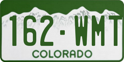 CO license plate 162WMT