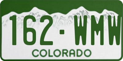 CO license plate 162WMW