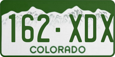 CO license plate 162XDX