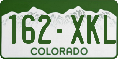 CO license plate 162XKL