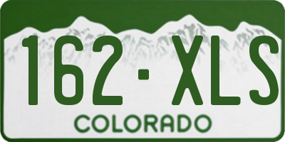 CO license plate 162XLS