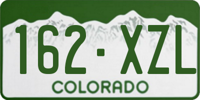 CO license plate 162XZL