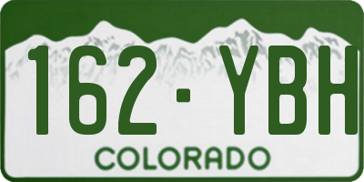 CO license plate 162YBH
