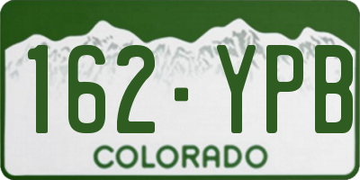 CO license plate 162YPB