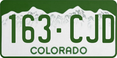 CO license plate 163CJD