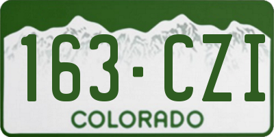CO license plate 163CZI