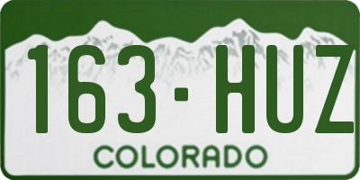 CO license plate 163HUZ