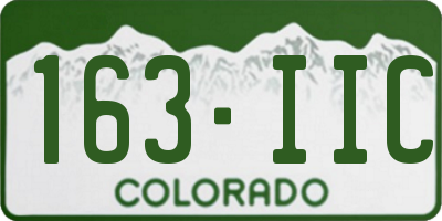 CO license plate 163IIC