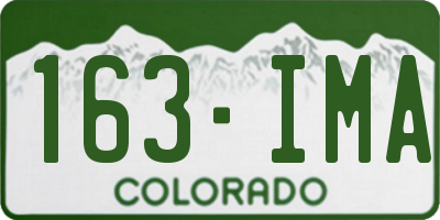 CO license plate 163IMA
