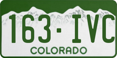 CO license plate 163IVC