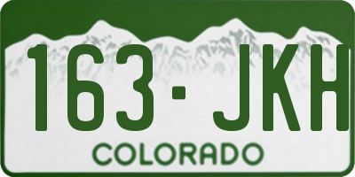 CO license plate 163JKH