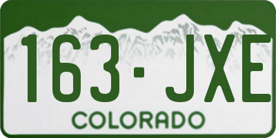 CO license plate 163JXE