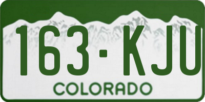 CO license plate 163KJU