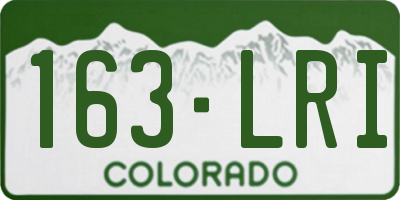 CO license plate 163LRI
