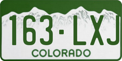 CO license plate 163LXJ