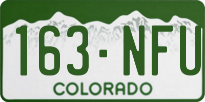 CO license plate 163NFU
