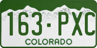 CO license plate 163PXC