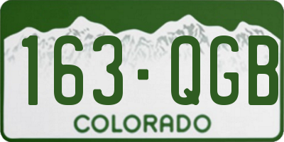 CO license plate 163QGB